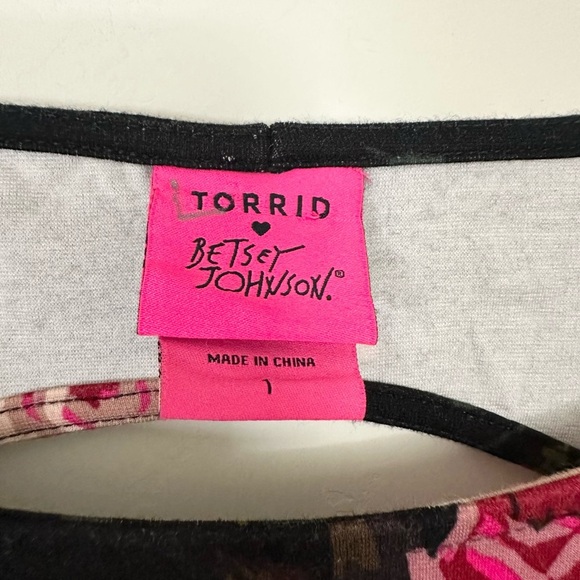 Torrid x Betsey Johnson Floral Ponte Skater Dress With Back Cutout - Picture 9 of 12